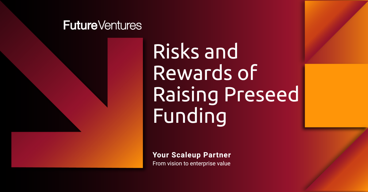 An abstract illustration representing the balance of risk and reward in pre-seed funding for startup