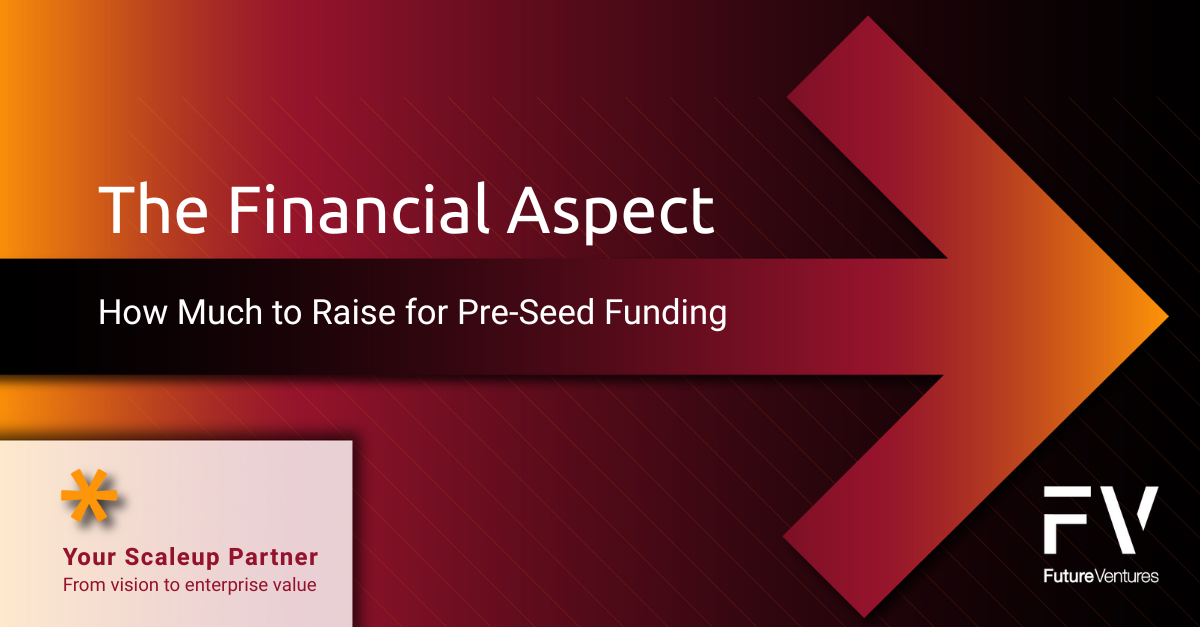 An illustration representing the financial considerations of raising pre-seed funding for startups