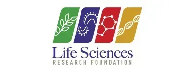Life Sciences Research Foundation logo with four colored leaf panels above the name.